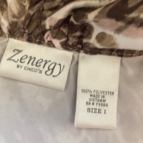 Zenergy by Chicos  Windbreaker Animal Print Jacket - Picture 10 of 10